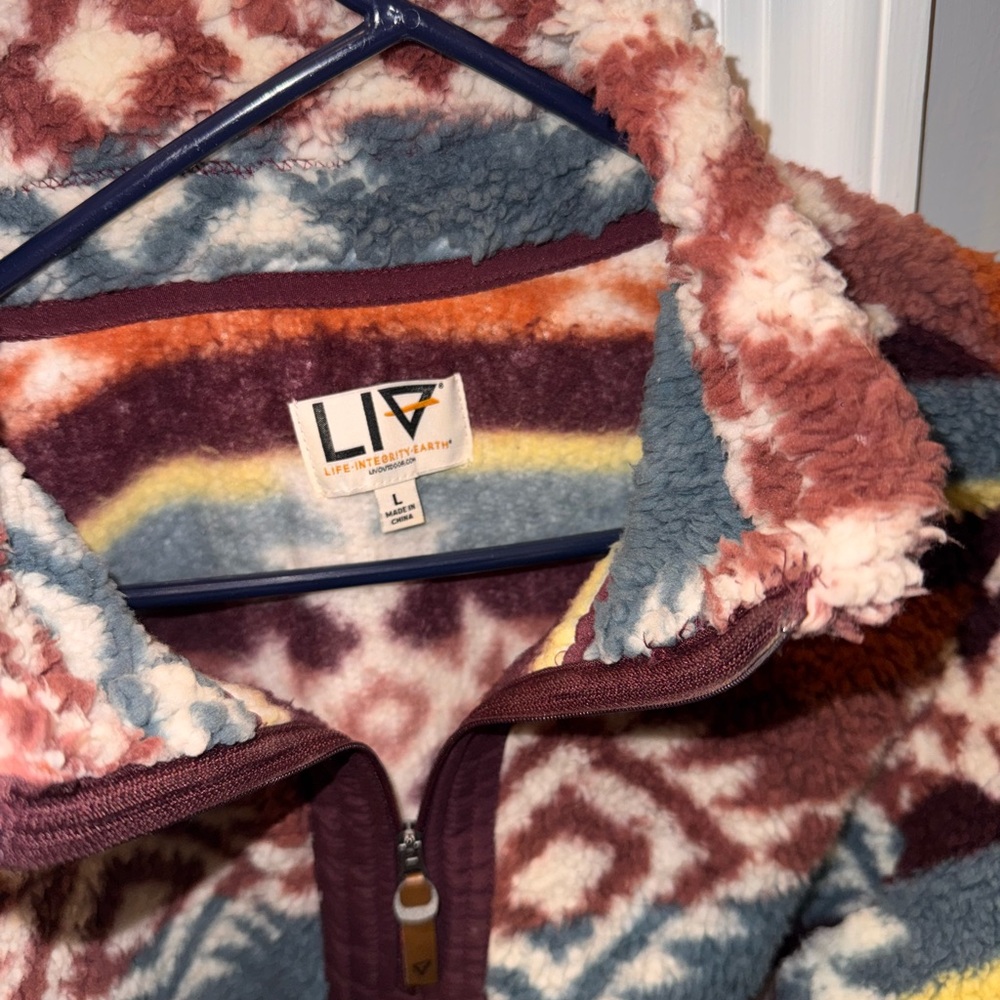 Colorful Geometric Patterned Pullover - image 2